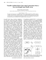 Tunable multiterahertz beat signal generation from a two-wavelength laser-diode array