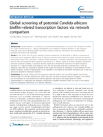 Global screening of potential Candida albicans biofilm-related transcription factors via network comparison