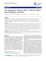 The antagonism between MCT-1 and p53 affects the tumorigenic outcomes