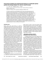 Theoretical Modeling and Experimental Testing of a Multimode Optical System and Energy Analyzer for Electron Spectroscopy
