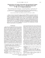 Preparation of carbon nanotube encapsulated copper nanowires and their use as a reinforcement for Y-Ba-Cu-O superconductors