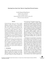 Detecting faces from color video by using paired wavelet features