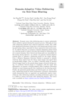 Domain-adaptive video deblurring via test-time reblurring
