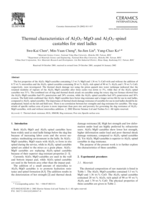 Thermal characteristics of Al2O3-MgO and Al2O3-spinel castables for steel ladles