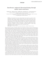 Interference enhanced directional lasing through surface micro-structures
