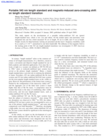 Portable 543 nm length standard and magnetic-induced zero-crossing shift on length standard transition