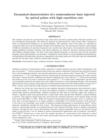 Dynamical characteristics of a semiconductor laser injected by optical pulses with high repetition rate