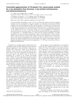 Controlled agglomeration of Tb-doped Y2O3 nanocrystals studied by x-ray absorption fine structure, x-ray excited luminescence, and photoluminescence