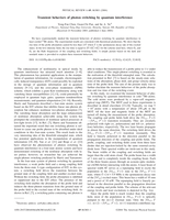 Transient behaviors of photon switching by quantum interference