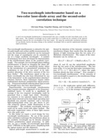 Two-wavelength interferometer based on a two-color laser-diode array and the second-order correlation technique