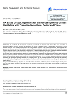 GA-based design algorithms for the robust synthetic genetic oscillators with prescribed amplitude, period and phase