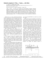 Dielectric property of (TiO2)x−(Ta2O5)1−x thin films
