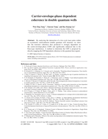 Carrier-envelope-phase dependent coherence in double quantum wells