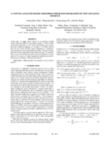 A convex analysis based criterion for blind separation of non-negative sources