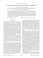 Graphene quantum dots for valley-based quantum computing: A feasibility study