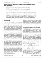 Acceleration-field calculation for a structure-based laser-driven linear accelerator
