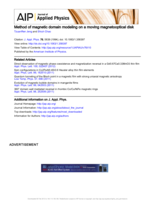 Method of magnetic domain modeling on a moving magneto-optical disk