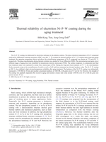 Thermal reliability of electroless Ni-P-W coating during the aging treatment