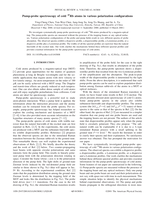 Pump-probe spectroscopy of cold 87Rb atoms in various polarization configurations