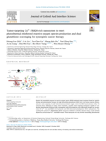 Tumor-targeting Cu2+/IR820-rich nanozymes to exert photothermal-reinforced reactive oxygen species production and dual glutathione scavenging for synergistic cancer therapy
