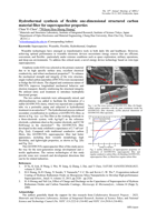 Hydrothermal synthesis of flexible one-dimensional structured carbon material fiber for supercapacitor properties
