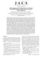 NMR Investigations of the Rieske Protein from Thermus thermophilus Support a Coupled Proton and Electron Transfer Mechanism