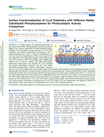 Surface Functionalization of Cu2O Polyhedra with Different Halide-Substituted Phenylacetylenes for Photocatalytic Activity Comparison