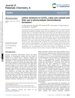 Lattice variations in CaTiO3 cubes and cuboids and their use in photocatalytic benzimidazole formation