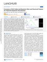 Formation of ZnS Cubes and Quantum Dots and Structural Feature for Improved Quantum Dot Emission