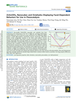 ZnSn(OH)6 Nanocubes and Octahedra Displaying Facet-Dependent Behaviors for Use in Piezocatalysis