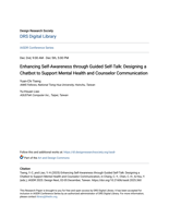 Enhancing Self-Awareness through Guided Self-Talk: Designing a Chatbot to Support Mental Health and Counselor Communication