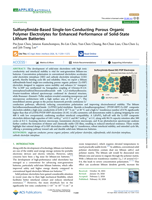 Sulfonylimide-Based Single-Ion-Conducting Porous Organic Polymer Electrolytes for Enhanced Performance of Solid-State Lithium Batteries