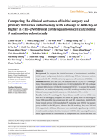 Comparing the clinical outcomes of initial surgery and primary definitive radiotherapy with a dosage of 6600 cGy or higher in cT1-2N0M0 oral cavity squamous cell carcinoma: A nationwide cohort study