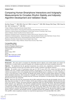 Comparing Human-Smartphone Interactions and Actigraphy Measurements for Circadian Rhythm Stability and Adiposity: Algorithm Development and Validation Study