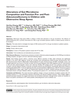 Alterations of Gut Microbiome Composition and Function Pre-and Post- Adenotonsillectomy in Children with Obstructive Sleep Apnea