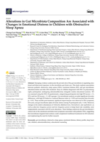 Alterations in Gut Microbiota Composition Are Associated with Changes in Emotional Distress in Children with Obstructive Sleep Apnea
