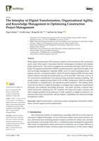 The Interplay of Digital Transformation, Organizational Agility, and Knowledge Management in Optimizing Construction Project Management