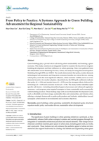 From Policy to Practice: A Systems Approach to Green Building Advancement for Regional Sustainability