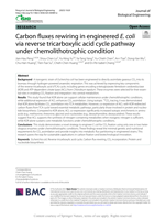 Carbon fluxes rewiring in engineered E. coli via reverse tricarboxylic acid cycle pathway under chemolithotrophic condition