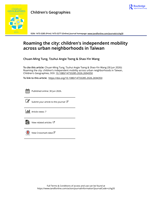 Roaming the city: children's independent mobility across urban neighborhoods in Taiwan